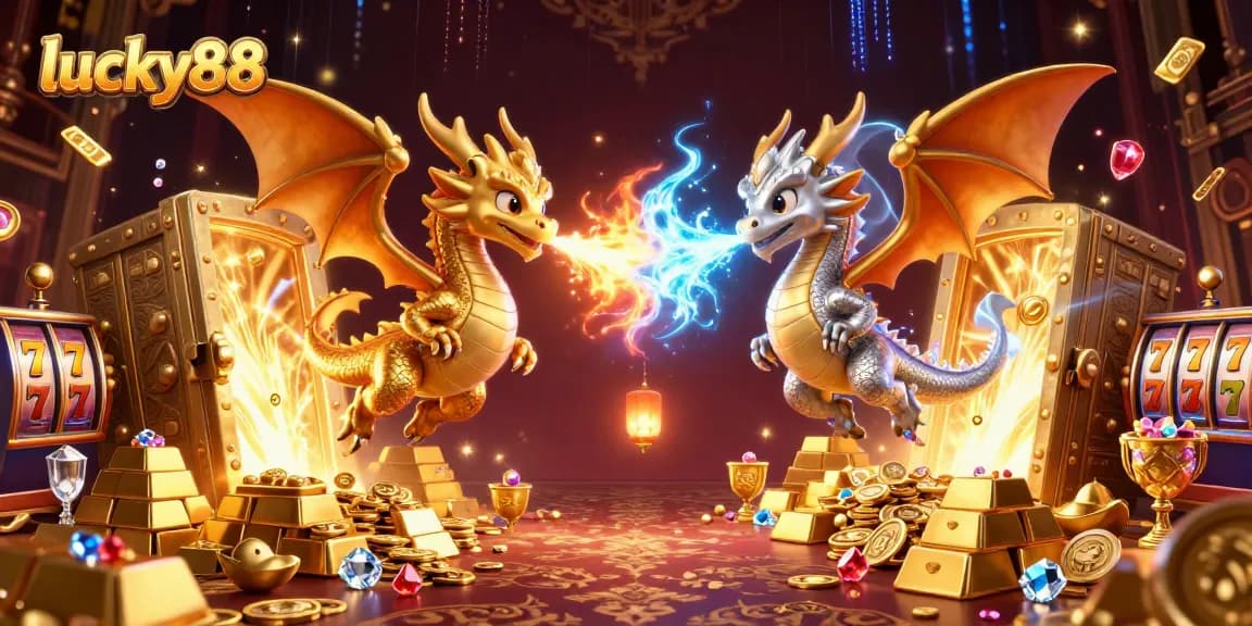 Engage with the excitement of lucky88 slots featuring dragon characters and treasure elements.