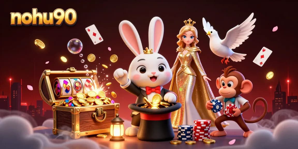 Experience thrilling wins at Nohu90 with stunning 3D visuals of magical characters and casino games.