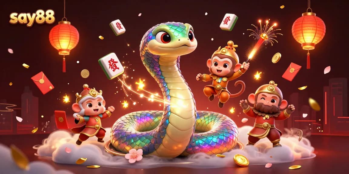 Experience the vibrant thrill of say88 with dynamic casino elements and colorful characters.