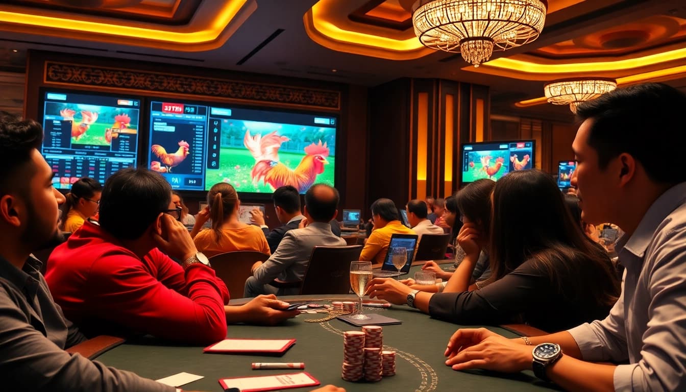 xem trực tiếp đá gà gavb79 enhances the excitement of live betting on cockfighting events.