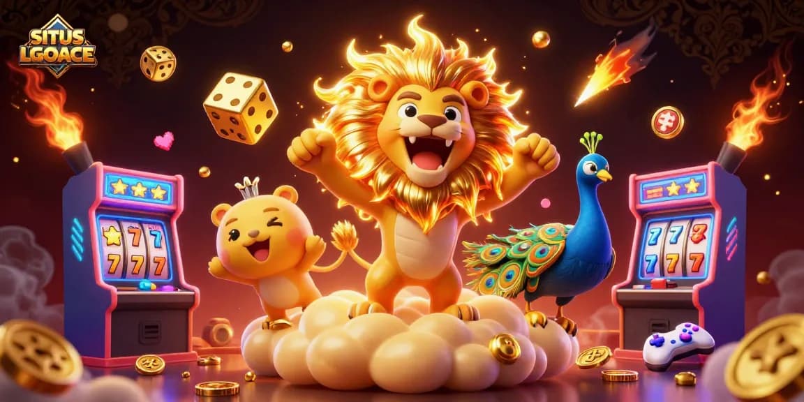 Engage with SITUS LGOACE for thrilling slot experiences amidst vibrant gaming elements.