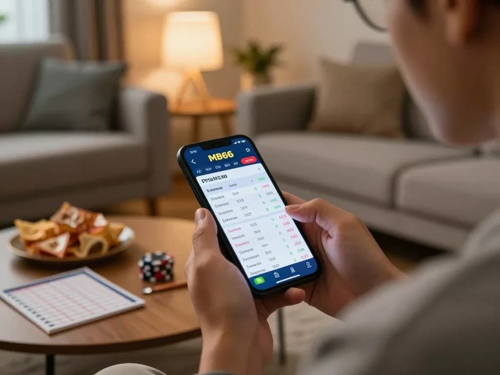 Placing bets on exciting games with MB66 in a cozy online setup.
