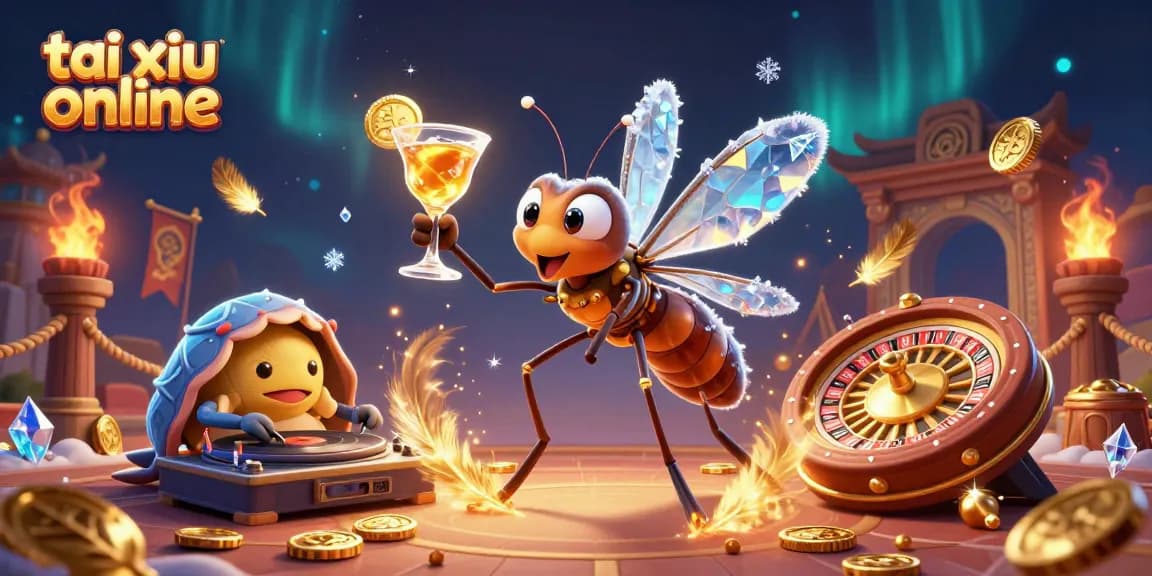 Experience the thrill of tai xiu online with vibrant casino elements and engaging characters.