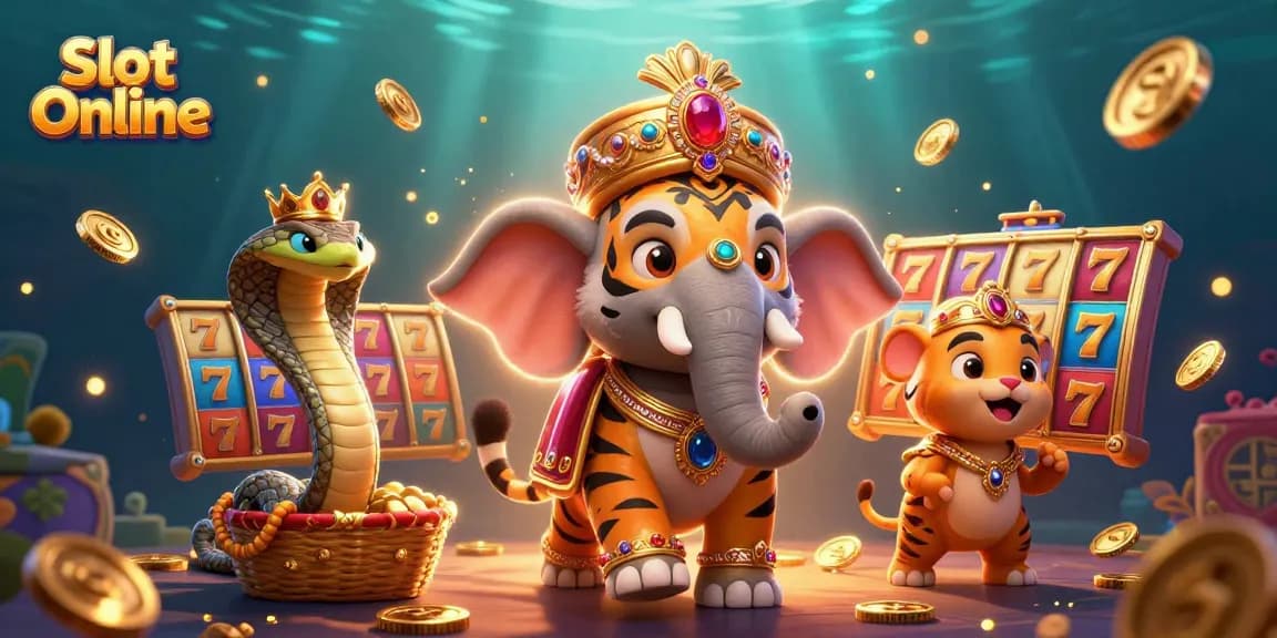 Engage with Slot Online in a vibrant casino scene featuring colorful slot reels and dynamic gameplay.