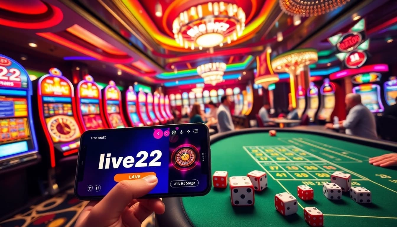 Experience free credit live22 with players winning at dynamic casino tables full of excitement and vibrant colors.