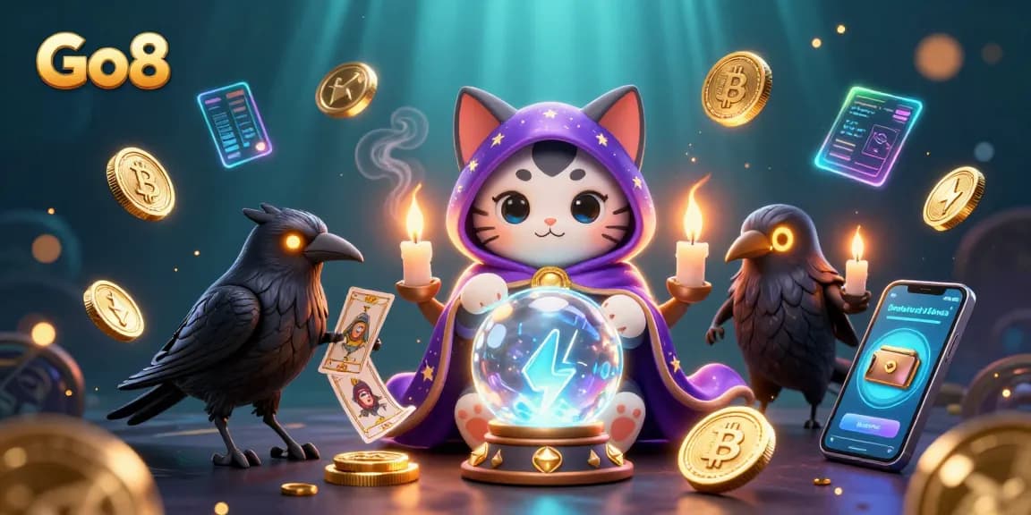 Engage with Go8's enchanting digital casino universe filled with mystic characters and vibrant gambling elements.