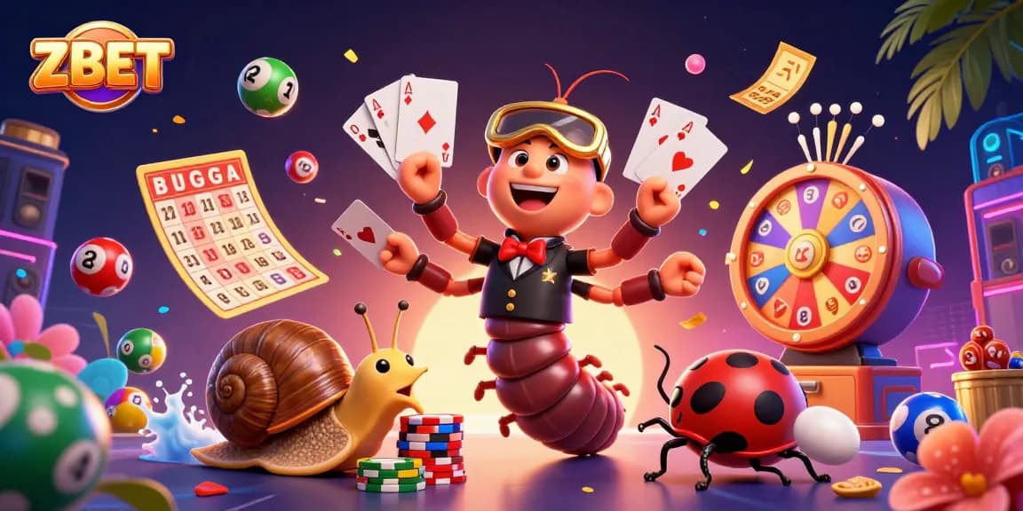 ZBET showcases an exciting scene with vibrant characters and lottery elements celebrating winning moments.