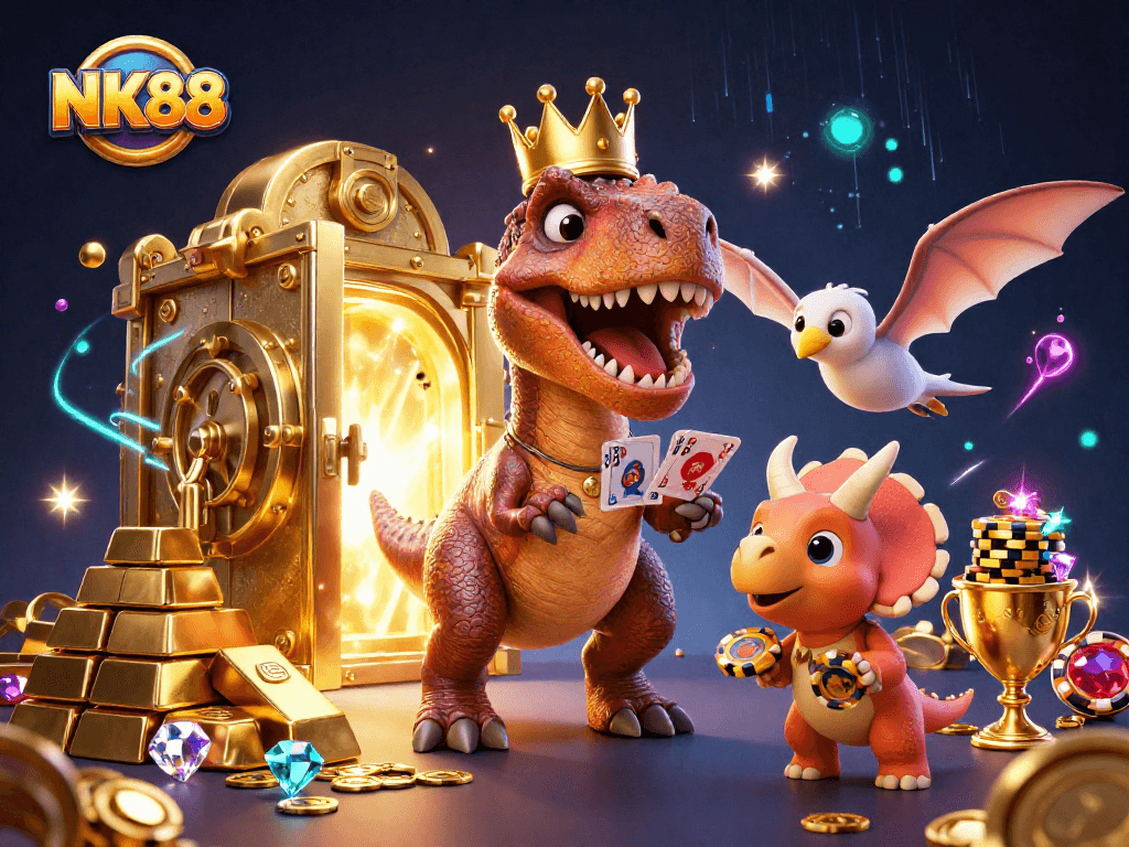 Join NK88 for exhilarating gaming action with vibrant 3D character casino fun!