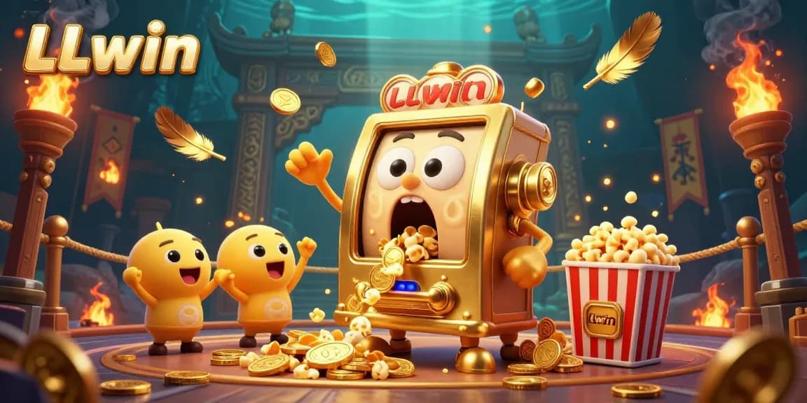 Experience LLwin's golden jackpot thrill with vibrant animated slot machines celebrating wins!