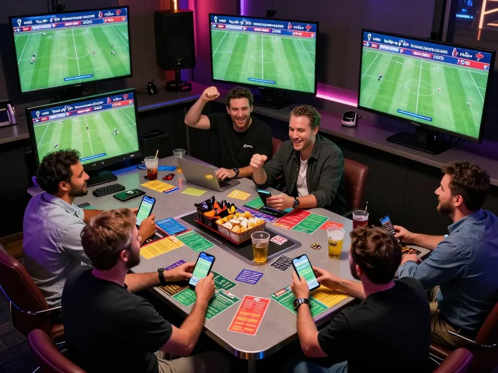 Exciting sports betting scene during World Cup 2026 with viewers engaged in live betting.