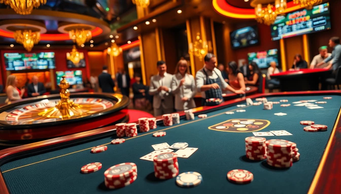 Engaging gamblers at a luxurious PS99 poker table with vibrant visuals and thrilling gaming action.