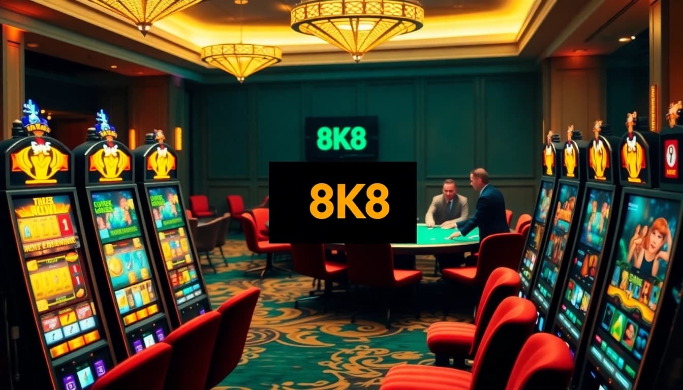 Experience excitement at 8k8 with engaging casino games and vibrant slot machines.