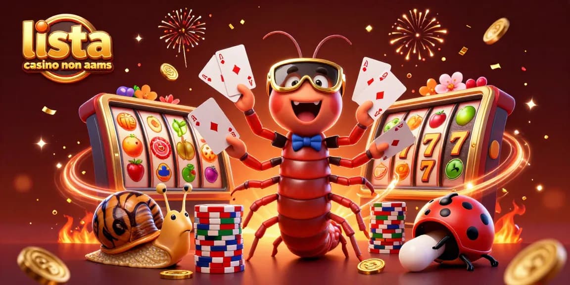 Gioca alla lista casino non aams con un dealer millepiedi e simboli festivi luminosi.