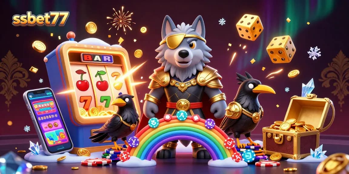 Experience thrilling wins at ssbet77 with a colorful 3D casino scene illustrating jackpot excitement and rich game options.