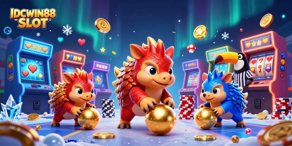 Engage with the IDCWIN88 SLOT and dynamic gaming action featuring colorful characters and vibrant casino elements.