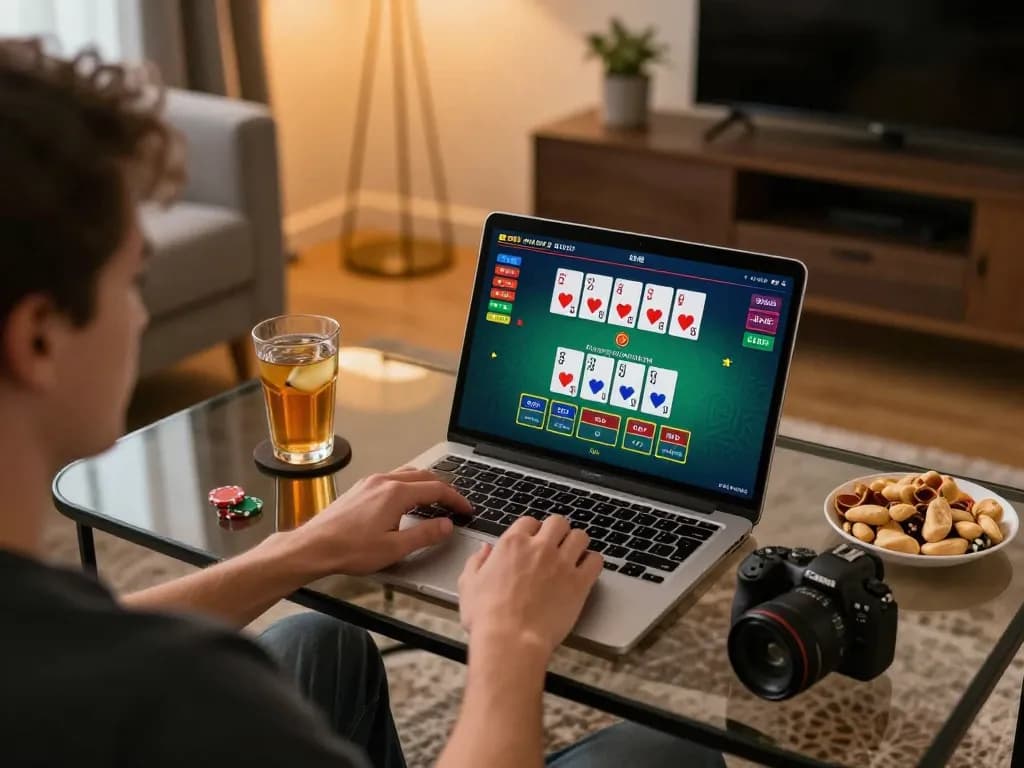 Play LuckyWin online blackjack in a cozy home setup, enhancing your gaming experience.