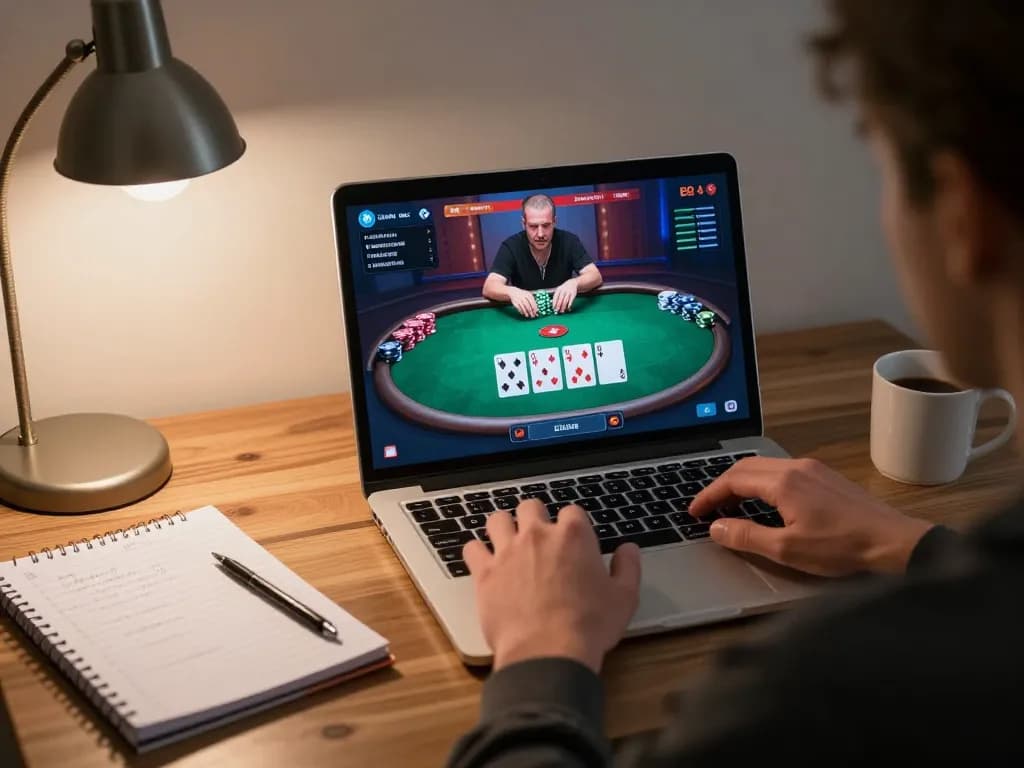 Engaging online poker gameplay setting with J188, featuring a player analyzing strategies.