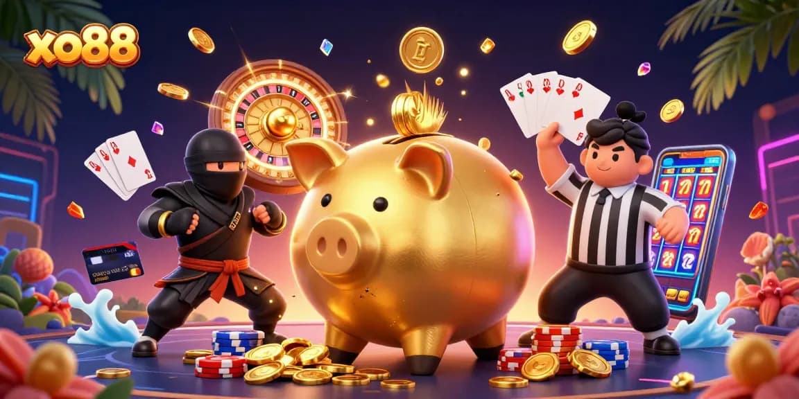 Engage with exciting xo88 casino adventures in this vibrant 3D illustration of gaming characters.