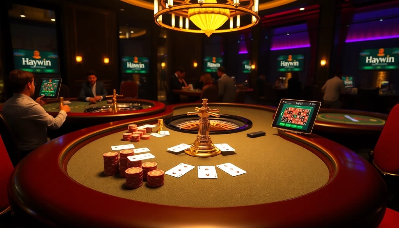 Experience the thrill of gambling at Haywin with vibrant poker tables and riveting casino games.