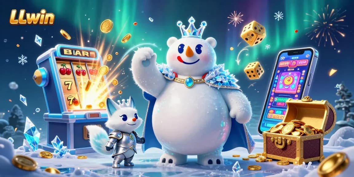 Join the thrilling LLwin adventure with a vibrant 3D illustration of a magical casino experience.