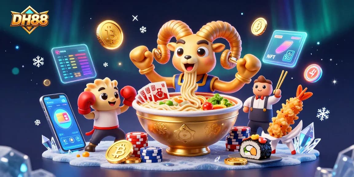 Engage with DH88's vibrant gaming scene featuring animated characters and dynamic casino elements.