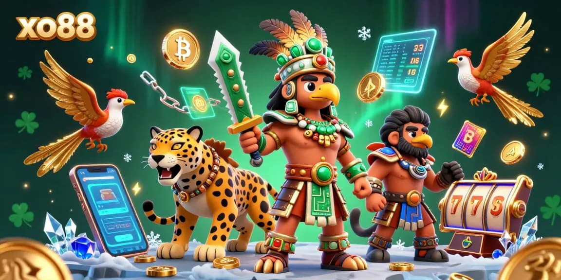 Join the adventure with xo88 as Aztec warriors navigate the slot gaming universe with crypto!