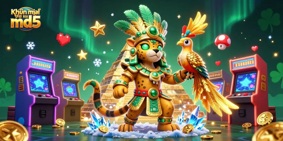 Experience thrilling Khuyến mãi Tài xỉu md5 with vibrant game characters and elements in dynamic casino scene.