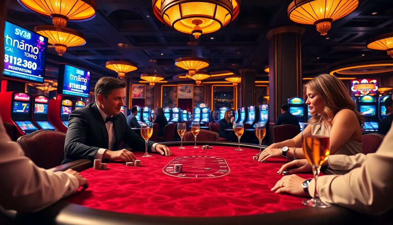 Experience high-stakes gaming at SV368 thomo poker tables with elegant decor and rich colors.