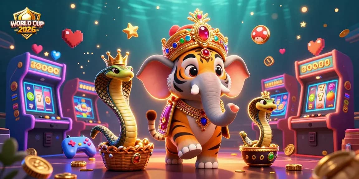 Engage with the WORLD CUP 2026 themed casino scene featuring a maharaja and vibrant gaming elements.