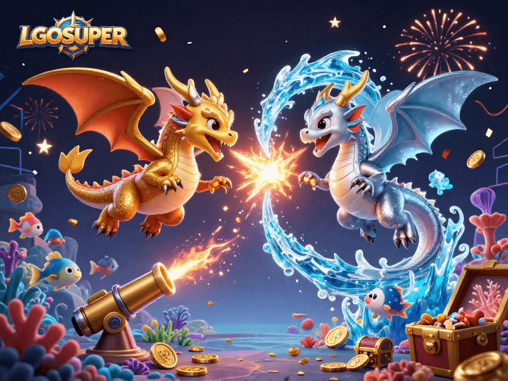 Experience thrilling adventures with LGOSUPER in a vibrant underwater gaming world.