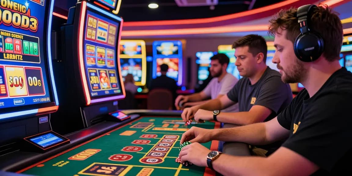 Exciting gaming atmosphere at a credit card casino highlighting players enjoying games at https://crownwoods.org.uk with vibrant lighting and action.
