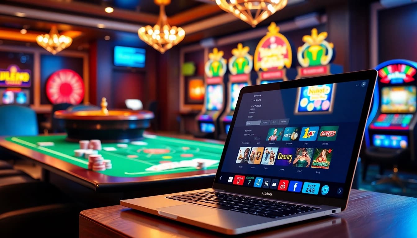 U888 online casino showcasing exciting games on a stylish gaming interface.