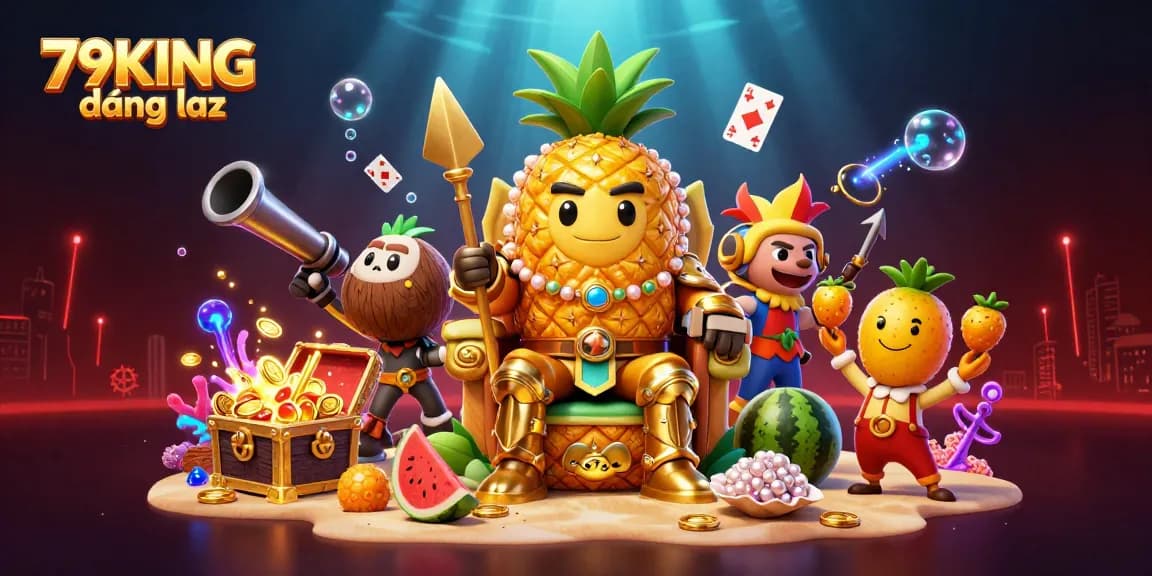 Enjoy dynamic gaming action with 79KING đăng nhập featuring vibrant characters and casino elements.