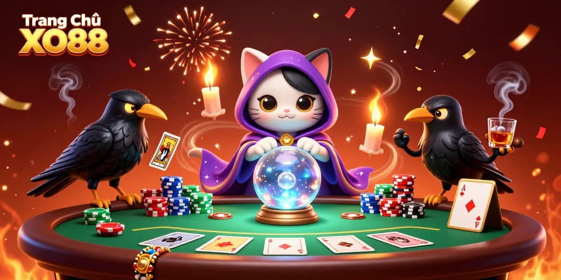 Experience thrilling gaming adventures at Trang Chủ XO88 with this vibrant 3D casino illustration.