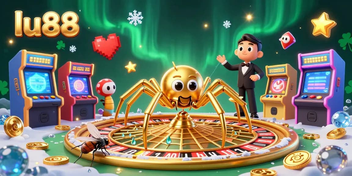 Experience the thrilling bets and spins at lu88 through vibrant 3D digital illustration with roulette elements.