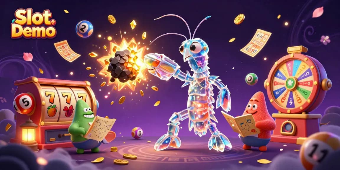 Engage with Slot Demo and explore vibrant casino dynamics in this colorful 3D illustration.