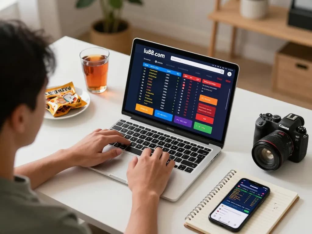 Engaged user placing bets on lu88.com, showcasing sports betting interface and online gambling strategy.