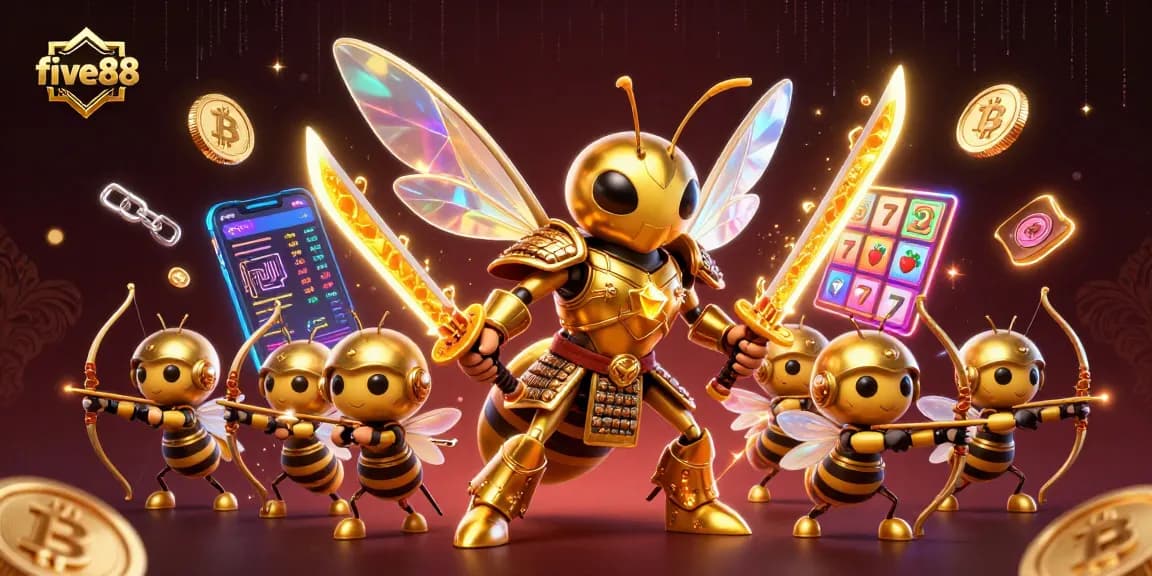 Engage in thrilling gameplay at five88 with vibrant slot reels and dynamic crypto elements