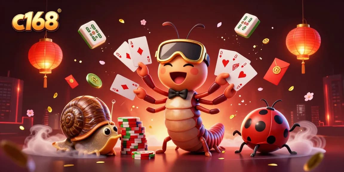 Experience dynamic gameplay at c168 with charming cartoon characters and vibrant casino elements.