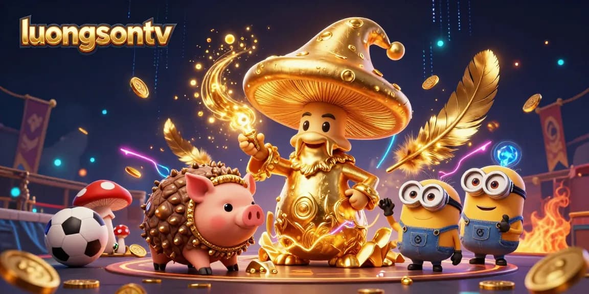Bet on live sports with luongsontv's exciting visual illustration featuring vibrant action and detailed magical effects.