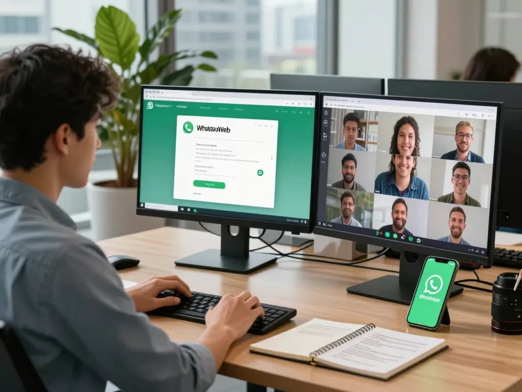 专业用户在现代办公环境中利用WhatsApp网页版进行无缝沟通。