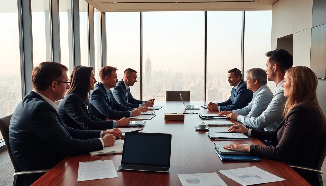 M&A 관련 협상을 진행 중인 비즈니스 회의의 다양성 있는 직장인들