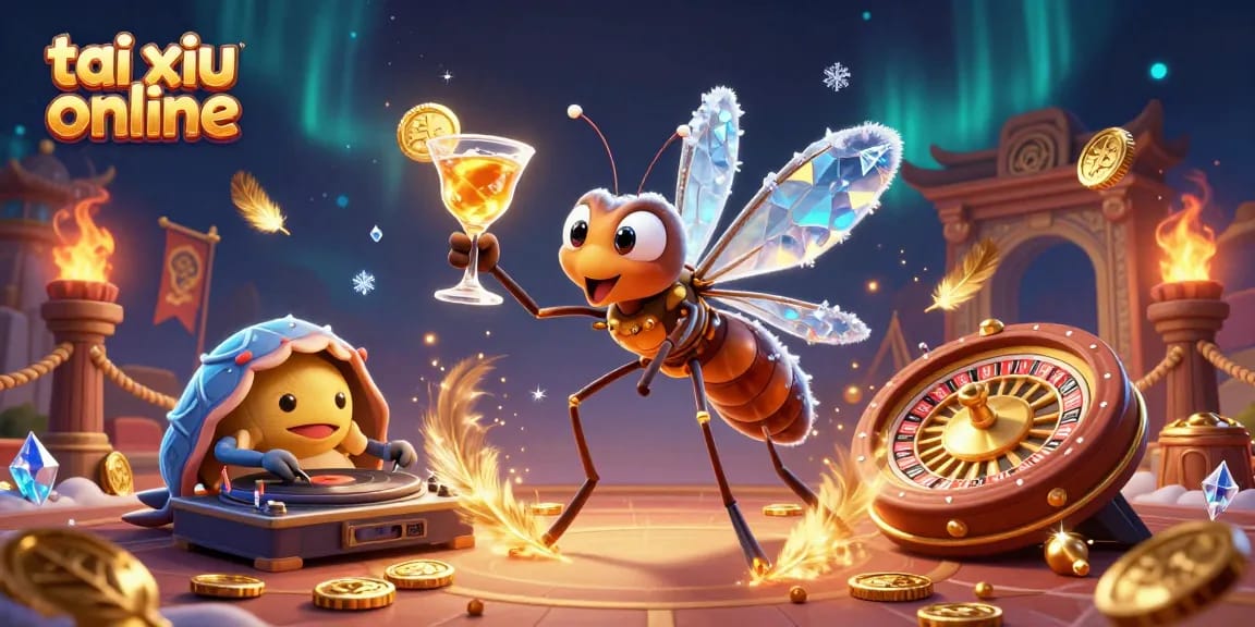 Experience the thrill of tai xiu online with vibrant casino elements and engaging characters.