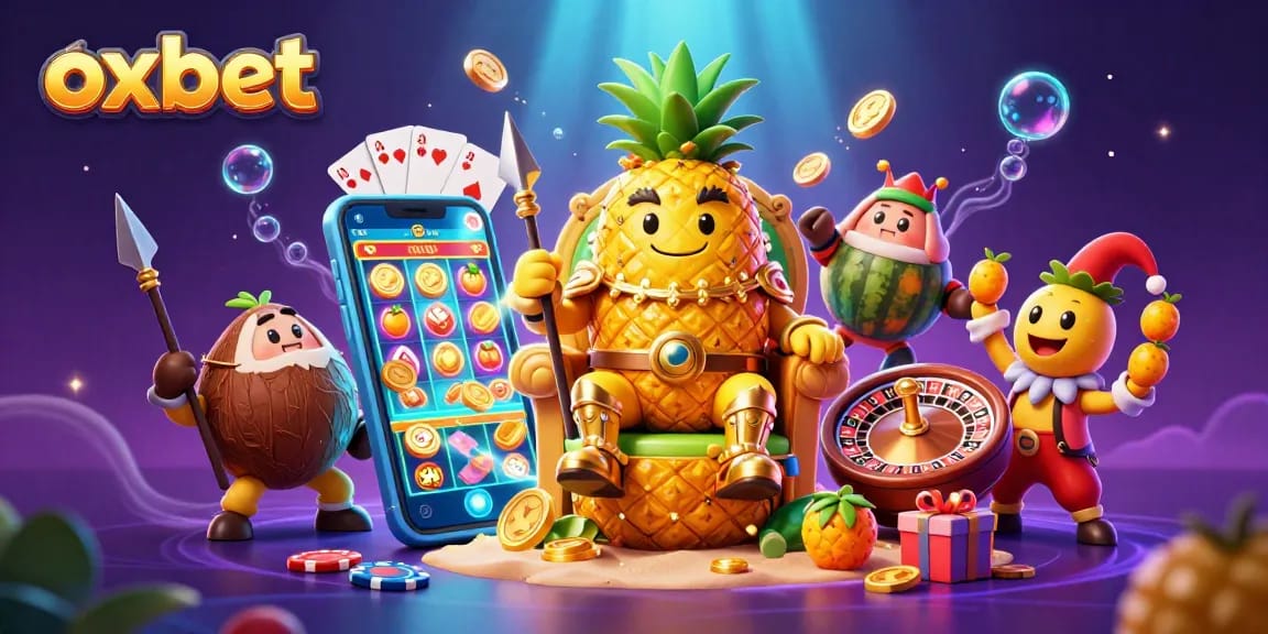 Spin and win at the oxbet casino with the golden pineapple king and vibrant slot games!