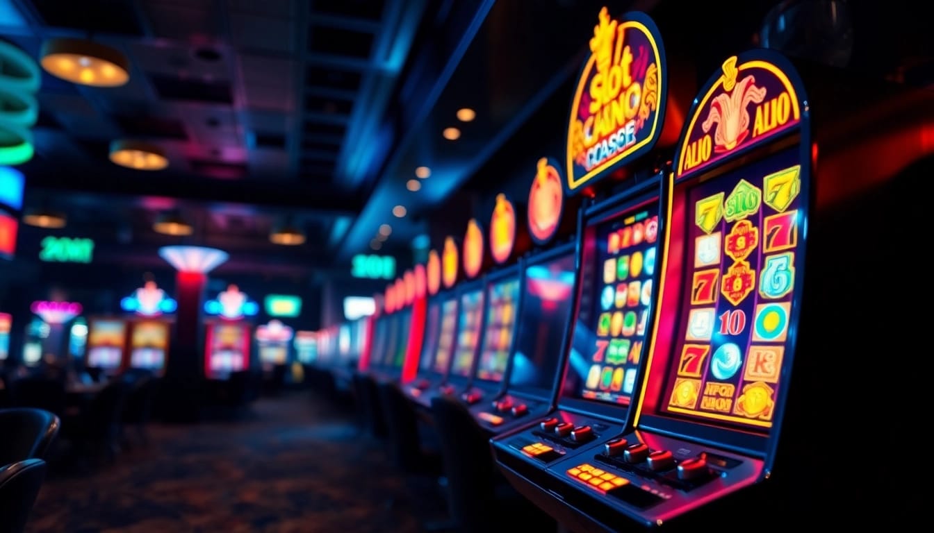 Menangkan pengalaman Slot gacor dengan mesin slot berwarna-warni yang memikat perhatian di kasino.