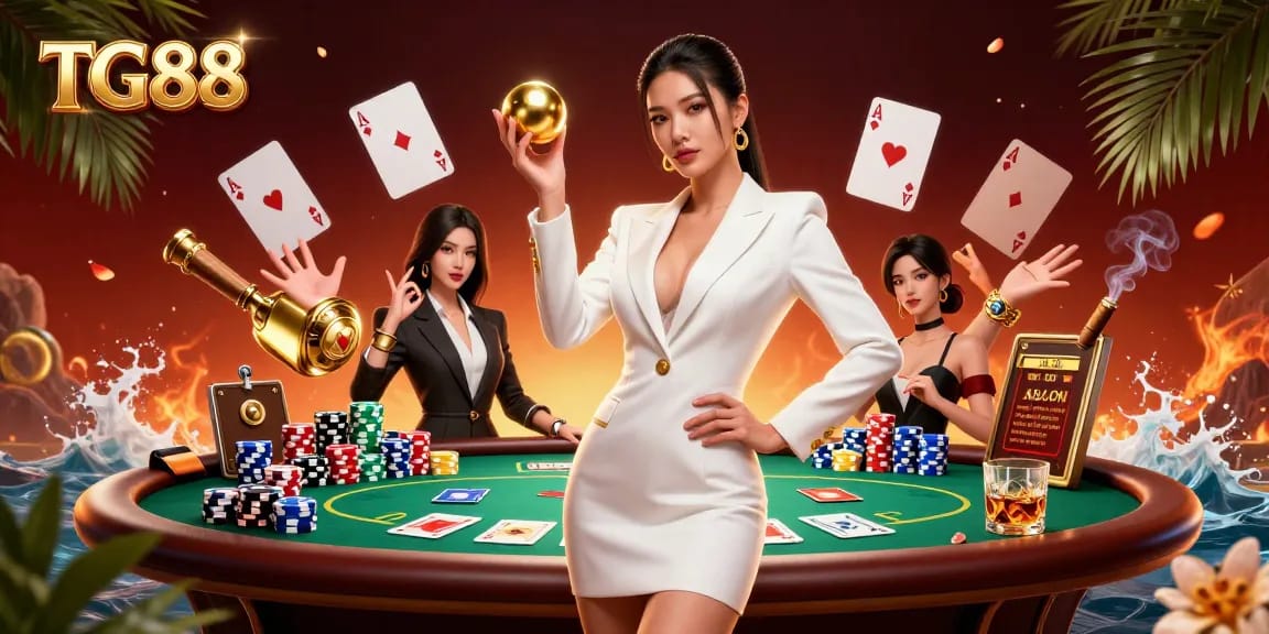 Experience the excitement of TG88 with a stunning conceptual depiction of high-stakes gaming.