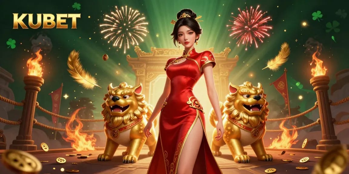 KUBET offers an exciting betting experience highlighted by vibrant characters and dazzling visuals in a dynamic casino scene.