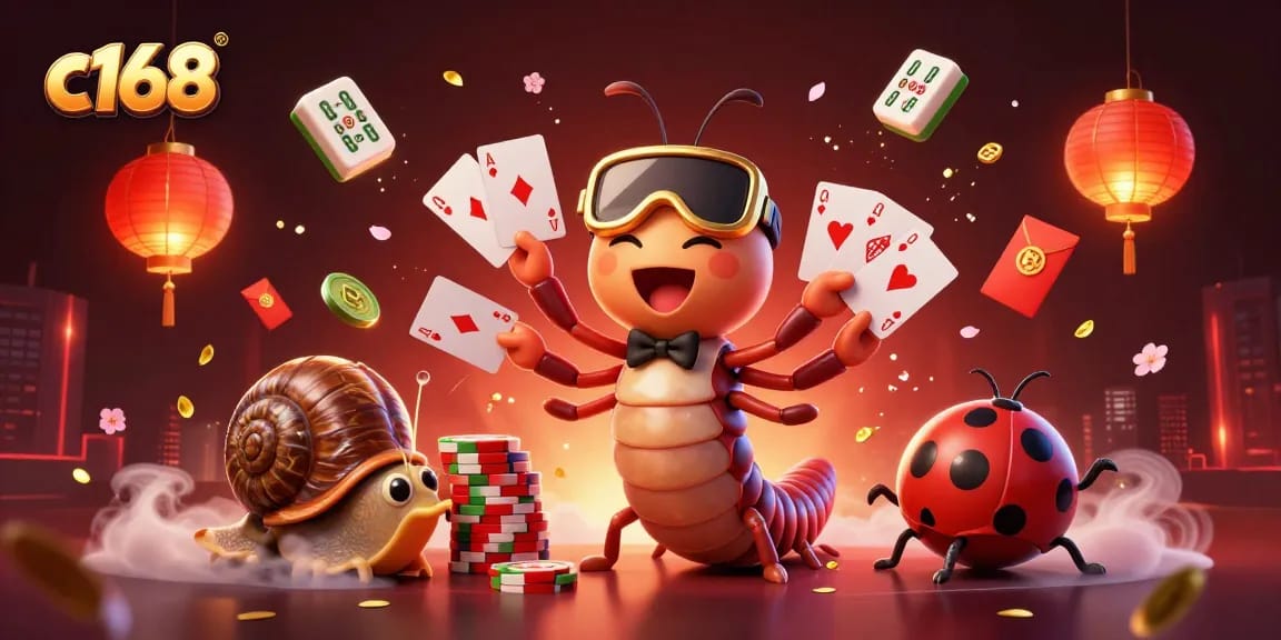 Experience dynamic gameplay at c168 with charming cartoon characters and vibrant casino elements.