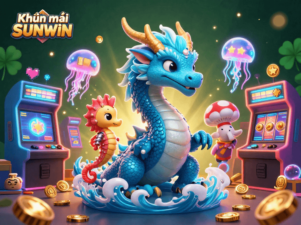 Engage with Khuyến mãi SUNWIN illustrations showcasing exciting gaming elements.