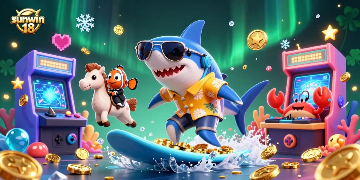 Experience fun with sunwin 18 while exploring vibrant casino-themed ocean party.